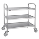 Vogue Stainless Steel 3 Tier Clearing Trolley Medium F994