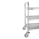 Vogue Stainless Steel 3 Tier Clearing Trolley Medium F994