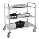 Vogue Stainless Steel 3 Tier Clearing Trolley Large F995