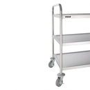 Vogue Stainless Steel 3 Tier Clearing Trolley Large F995