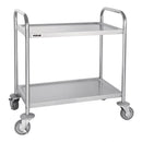 Vogue Stainless Steel 2 Tier Clearing Trolley Small F996