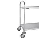 Vogue Stainless Steel 2 Tier Clearing Trolley Small F996