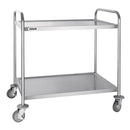 Vogue Stainless Steel 2 Tier Clearing Trolley Large F998