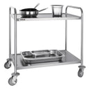 Vogue Stainless Steel 2 Tier Clearing Trolley Large F998