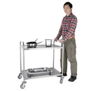 Vogue Stainless Steel 2 Tier Clearing Trolley Large F998