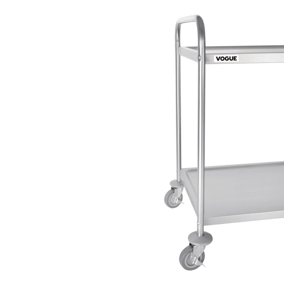 Vogue Stainless Steel 2 Tier Clearing Trolley Large F998