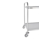 Vogue Stainless Steel 2 Tier Clearing Trolley Large F998
