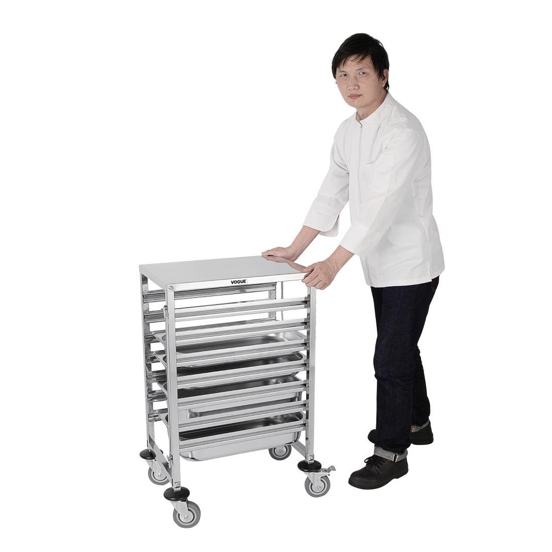 Vogue Gastronorm Racking Trolley 7 Level GG498