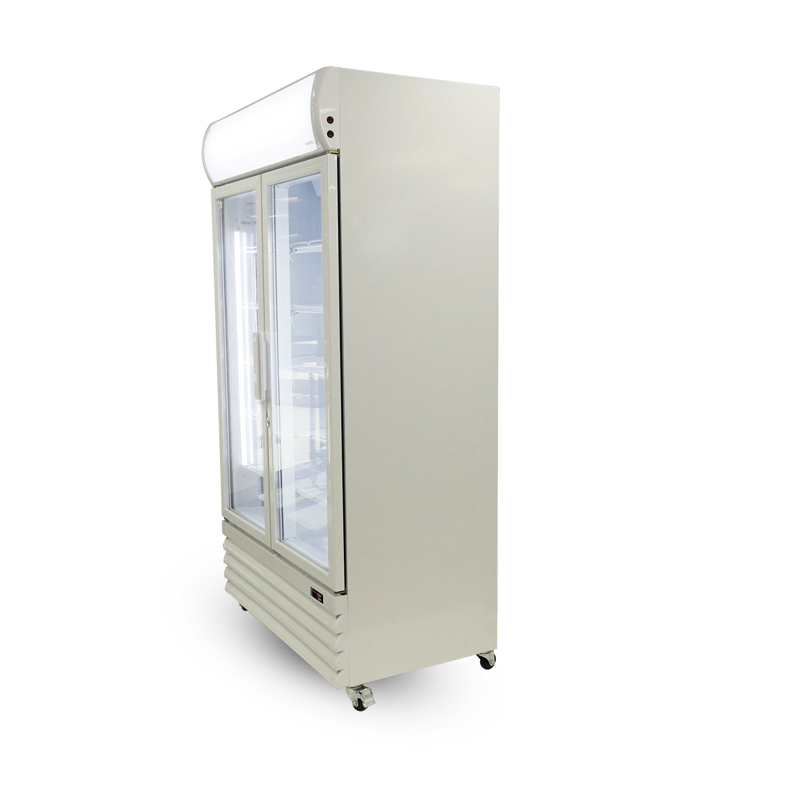 Thermaster Large Two Glass Door Colourbond Upright Drink Fridge LG-1200GE