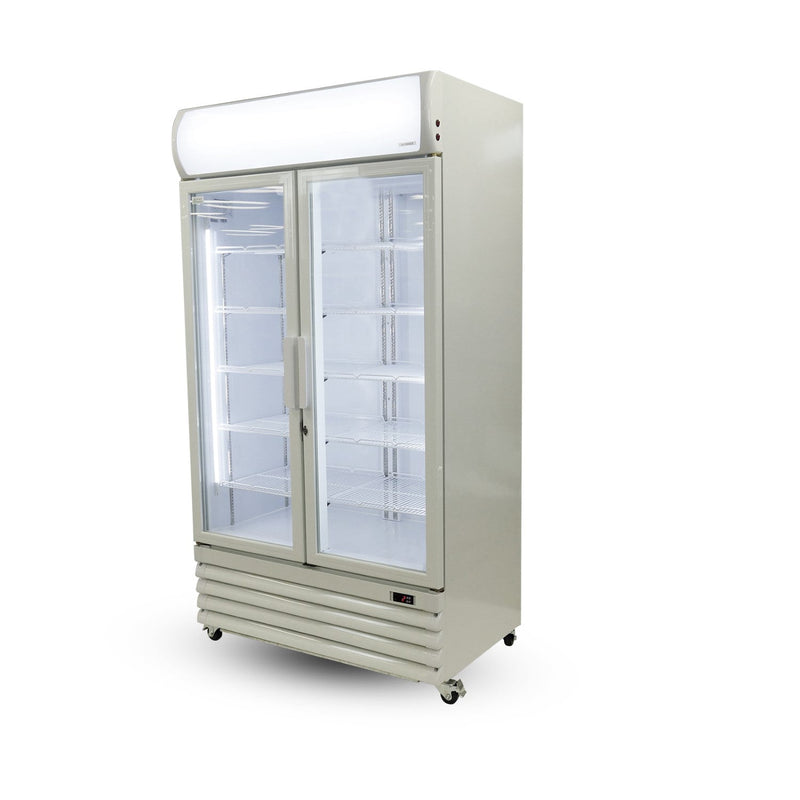 Thermaster Double Glass Door Colourbond Upright Drink Fridge LG-580GE