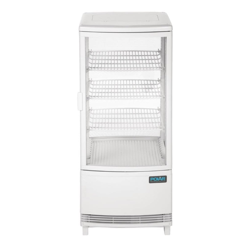 Polar C-Series Curved Door Display Fridge White 86Ltr