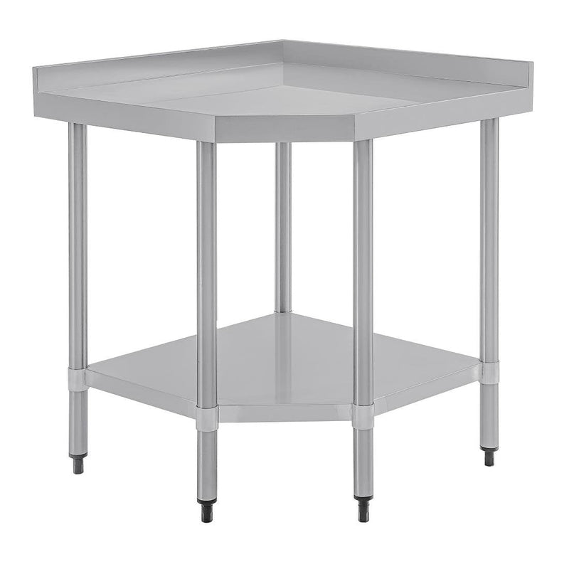 Vogue Stainless Steel Corner Table 600mm