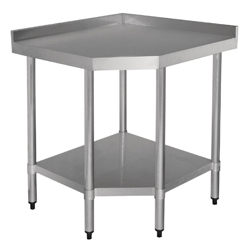 Vogue Stainless Steel Corner Table 600mm