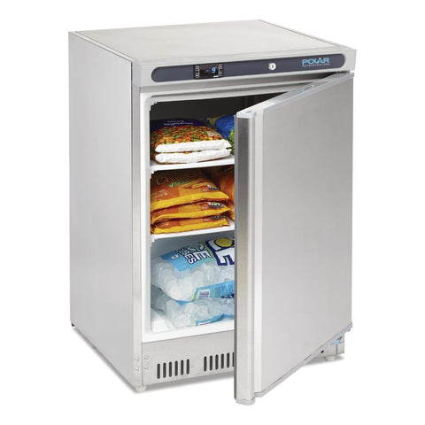 Polar C-Series Under Bench Freezer Stainless Steel 140Ltr