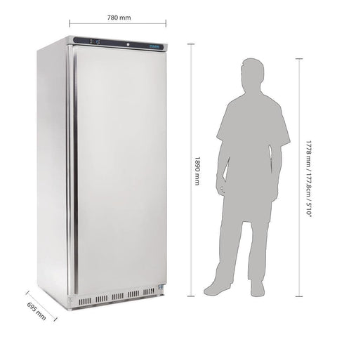 CD084-A Polar C-Series Upright Fridge Stainless Steel 600Ltr CD084-A