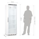 Polar C-Series Upright Display Fridge White 400Ltr CD087-A