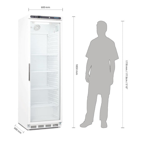 CD087-A Polar C-Series Upright Display Fridge White 400Ltr CD087-A