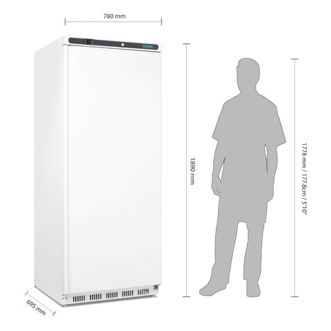 CD615-A Polar C-Series Upright Freezer White 600Ltr CD615-A