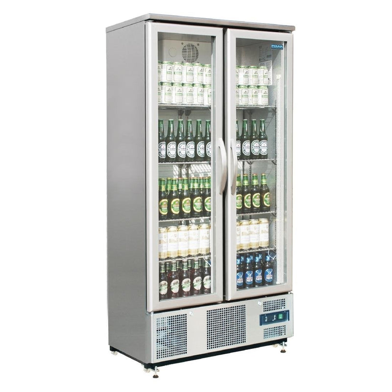 Polar G-Series 2 Hinged Door Upright Back Bar Cooler 490Ltr