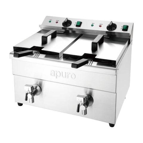 CT012-A Apuro Double Induction Fryer - 2x3kW CT012-A