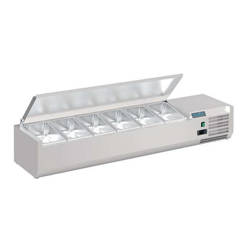 DA680-A Polar G-Series Countertop Prep Fridge with Lid 6x 1/4GN DA680-A