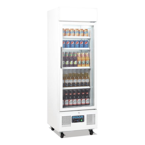 DM075-A Polar G-Series Upright Display Fridge White 218Ltr DM075-A