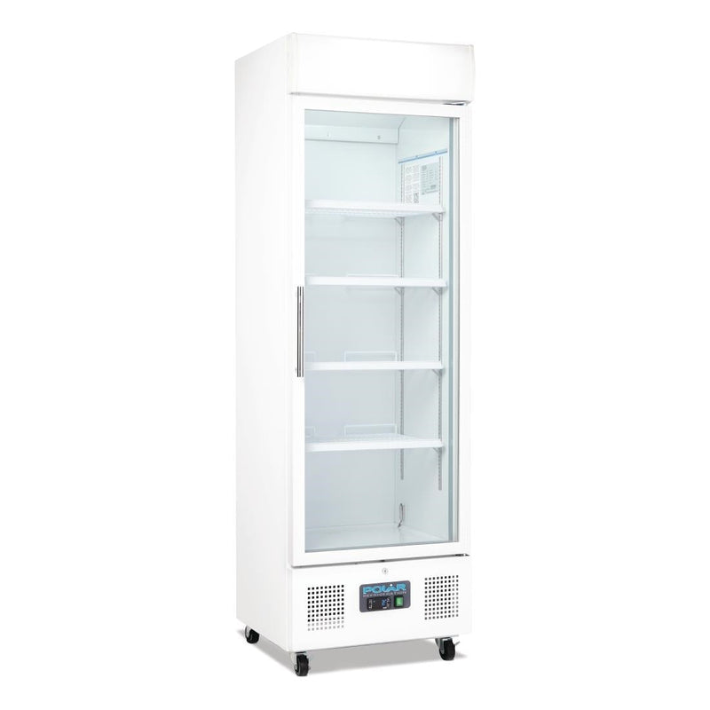 Polar G-Series Upright Display Fridge White 350Ltr