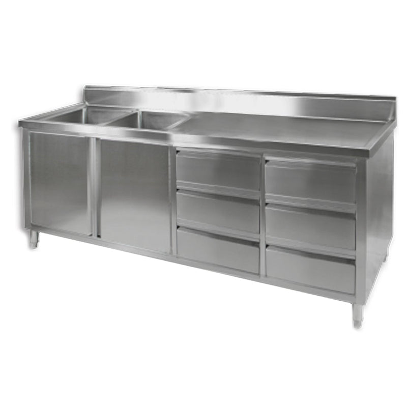 Modular Systems Kitchen Tidy Cabinet With Double Left Sinks DSC-2100L-H