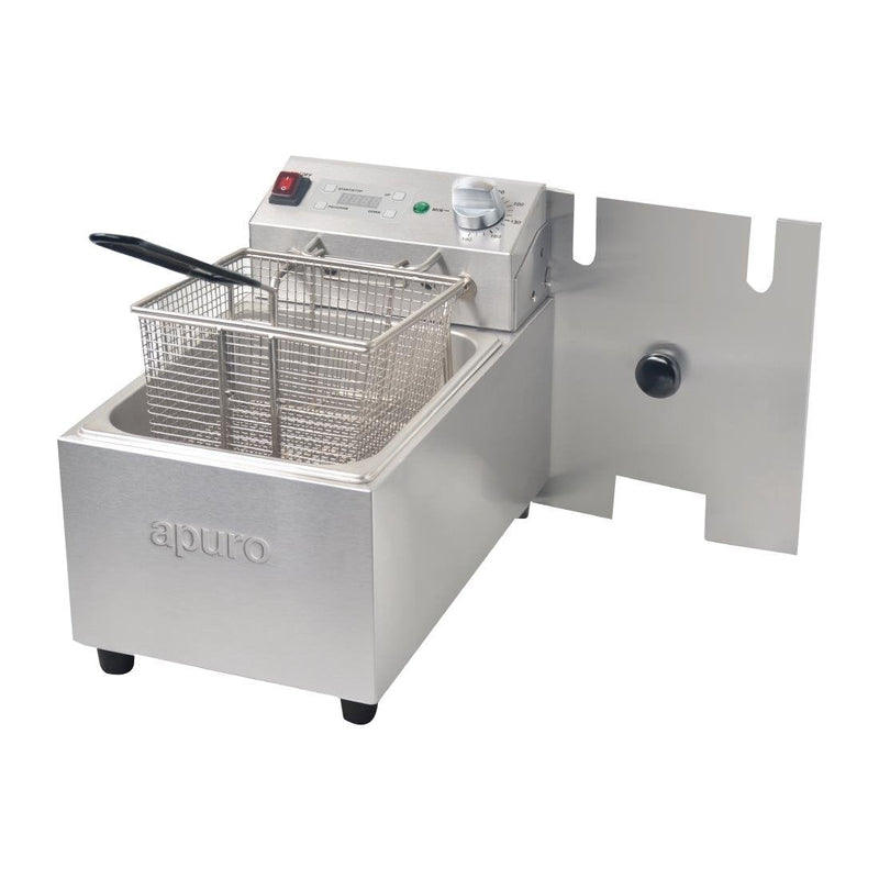 Apuro Single Tank Single Basket 5Ltr Countertop Fryer with Timer 2.2kW