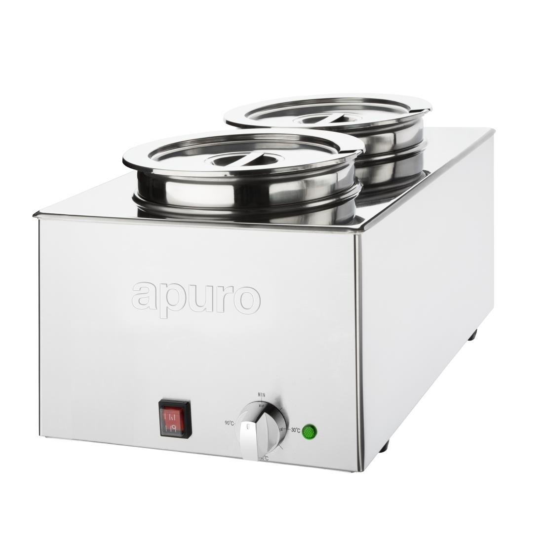 Apuro Bain-Marie with Round Pots 2x 5.2Ltr FT695-A