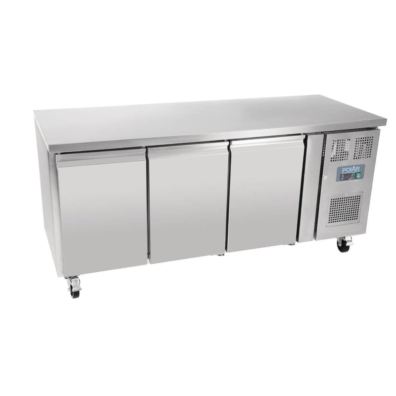 Polar U-Series 3 Door Counter Fridge 417Ltr