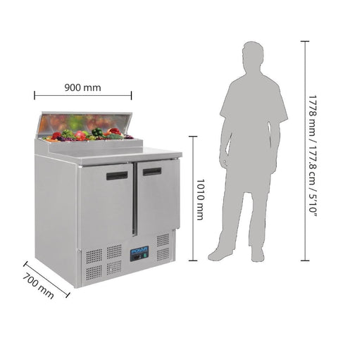 G604-A Polar G-Series Pizza Prep Counter Fridge 254Ltr G604-A
