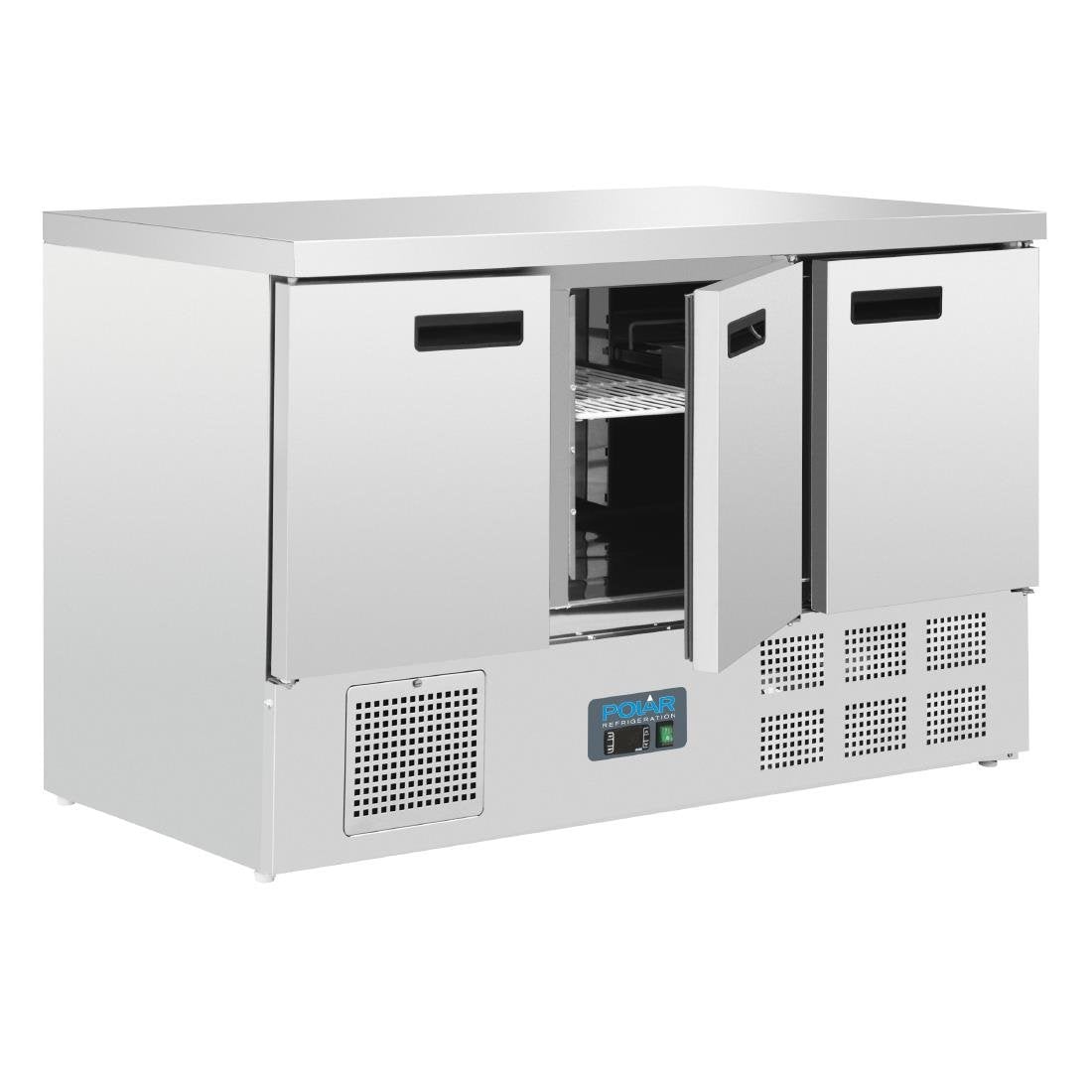 Polar G-Series 3 Door Counter Fridge 368Ltr G622-A