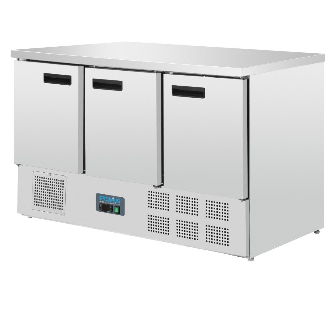 Polar G-Series 3 Door Counter Fridge 368Ltr G622-A