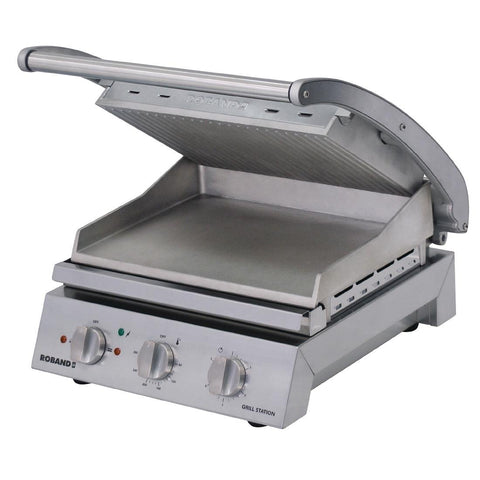 HJ744 Roband Grill Station GSA610R with Ribbed Top Plate and Smooth Bottom Plate 6 Slice Capacity HJ744