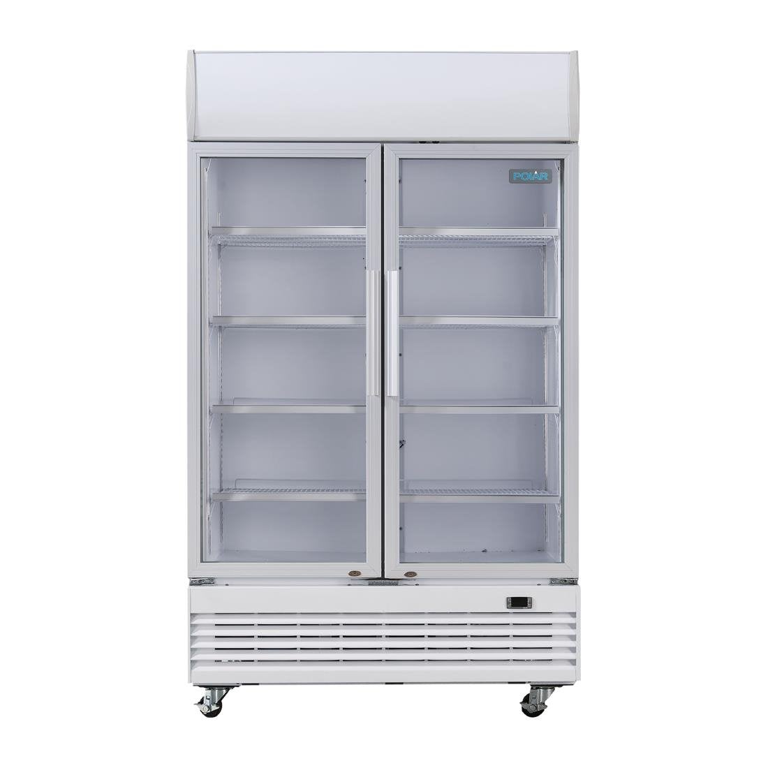 Polar G-Series Hinged Door Upright Display Cooler with Light Box 950Ltr GE580-A