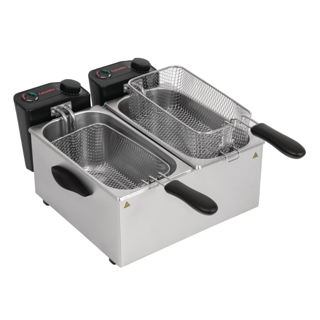 Caterlite Light Duty Twin Tank Twin Basket Countertop Fryer 2x 3.5Ltr GG199-A