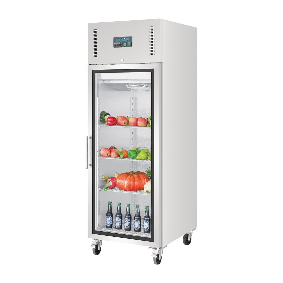 Polar G-Series Gastro Display Glass Door Fridge 600Ltr - White GH218-A