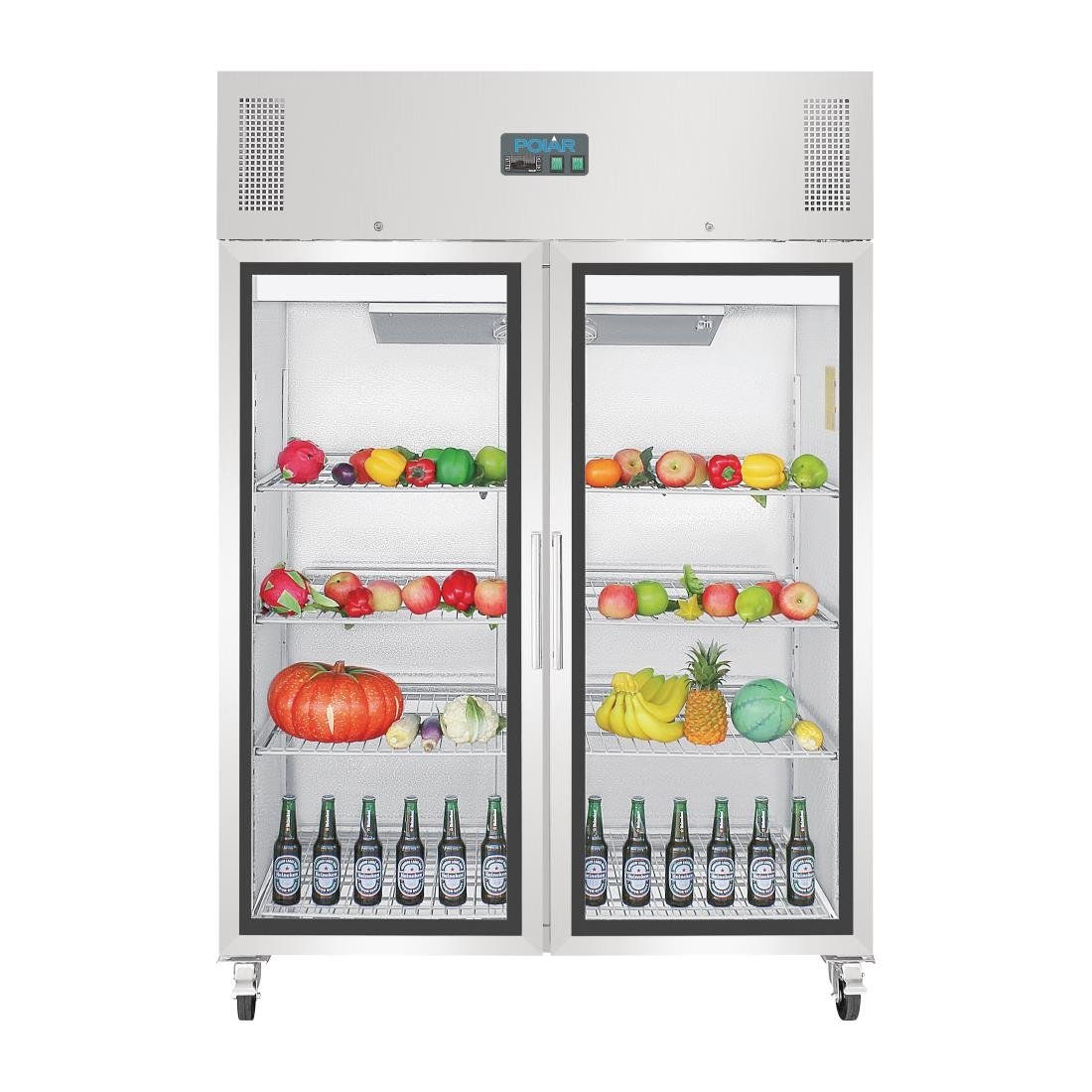 Polar G-Series Gastro Display Glass Door Fridge 1200Ltr GH219-A