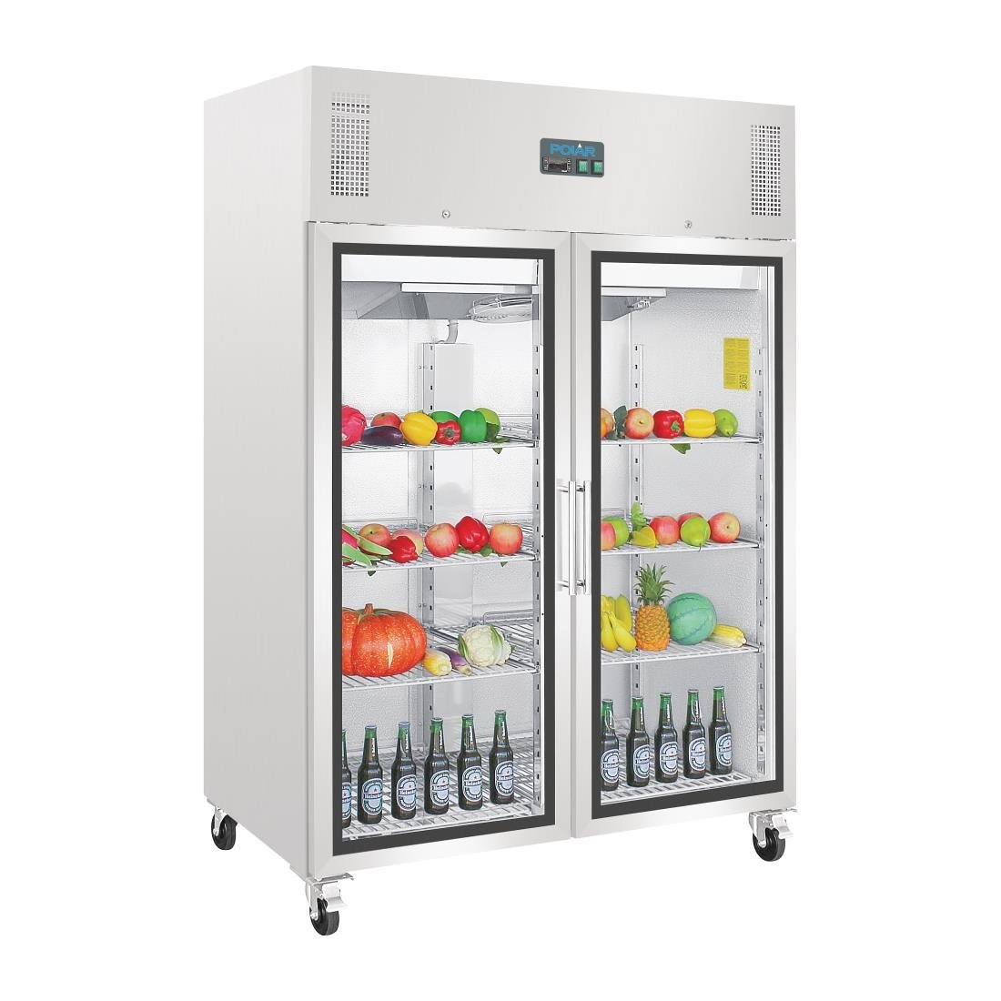 Polar G-Series Gastro Display Glass Door Fridge 1200Ltr GH219-A