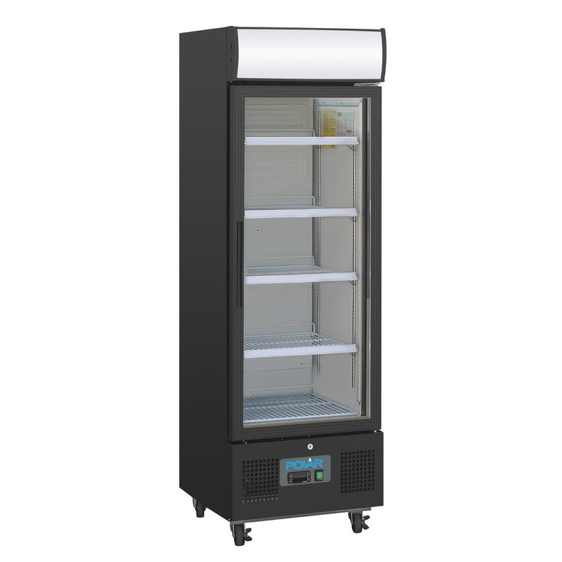 Polar G-Series Upright Display Fridge 218Ltr Black