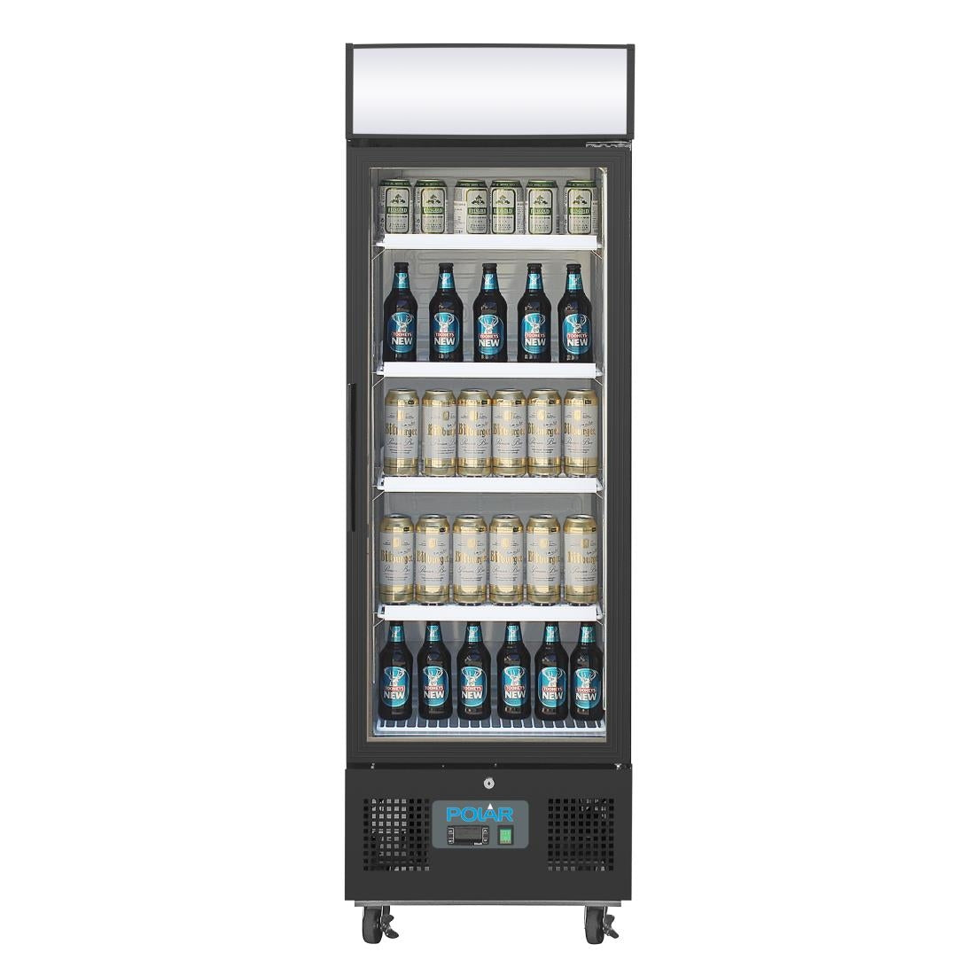 Polar G-Series Upright Display Fridge 218Ltr Black GH426-A