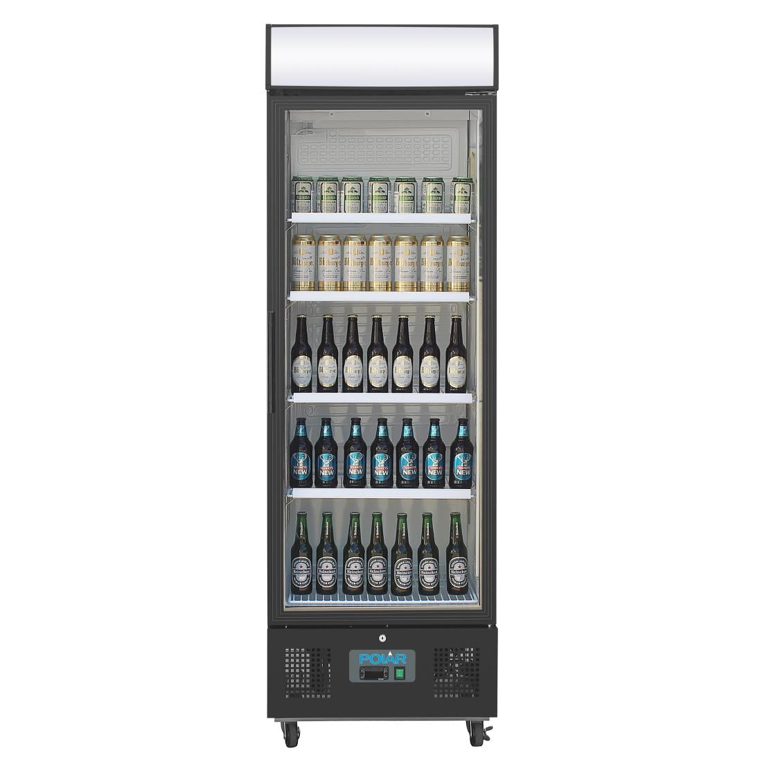 Polar G-Series Upright Display Fridge 368Ltr Black GH427-A