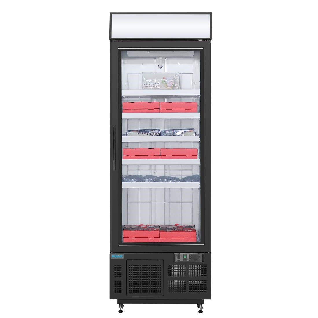 Polar G-Series Upright Display Freezer 412Ltr Black GH428-A