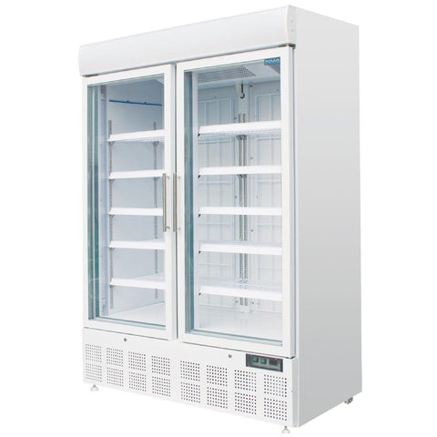 Polar G-Series 2 Door Upright Display Freezer 920Ltr White