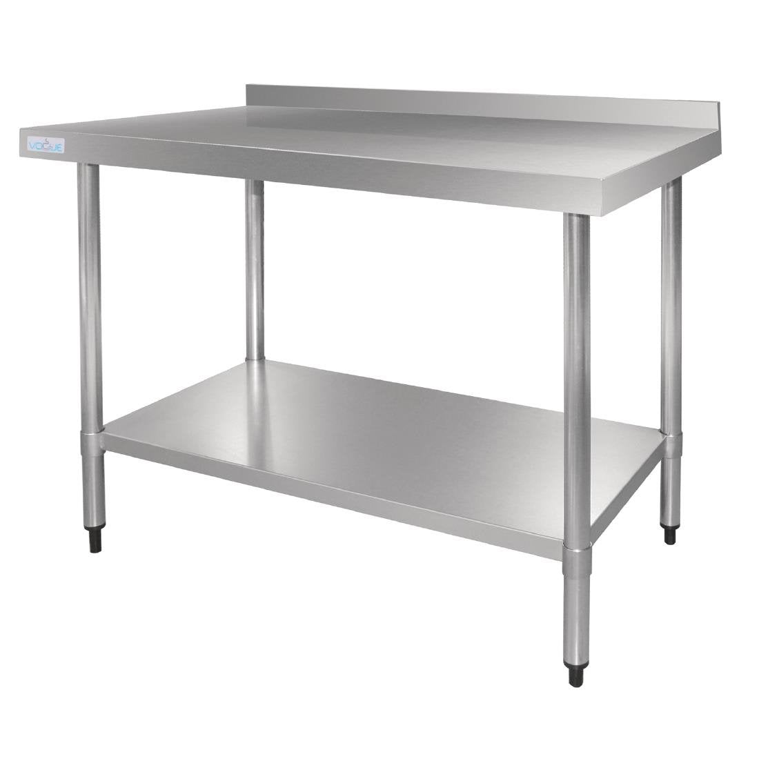 Vogue Stainless Steel Table with Splashback 1800mm GJ509