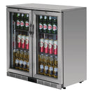 Polar G-Series Counter Back Bar Cooler with Hinged Doors Stainless Steel 208Ltr GL008-A