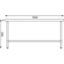 Vogue Stainless Steel Centre Table 1800mm GL279
