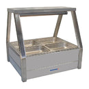 Roband Foodbar E22 Double Row Straight Glass with 4x 1/2 size 65mm Pans HJ593