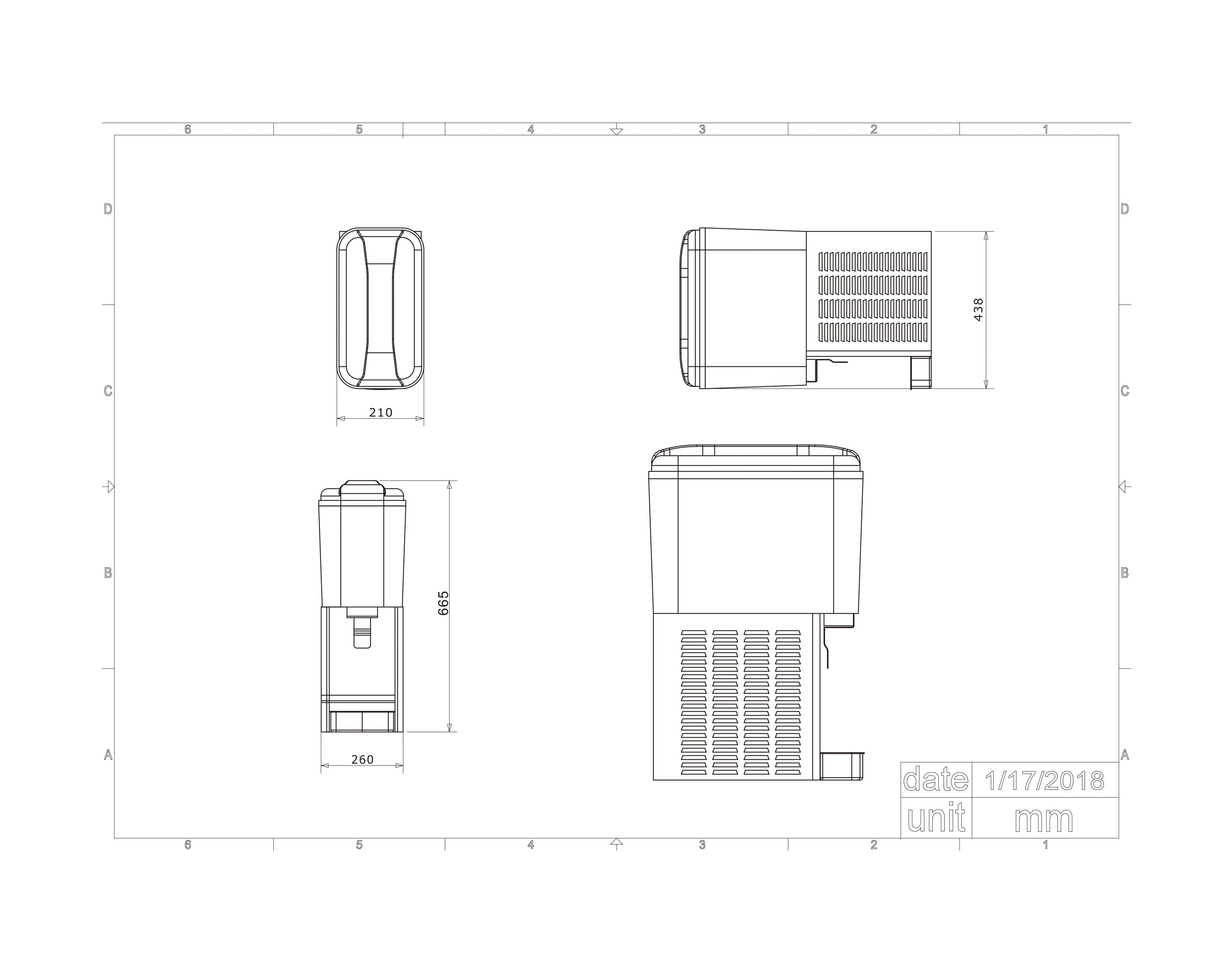 F.E.D Single Bowl Juice Dispenser KF12L-1